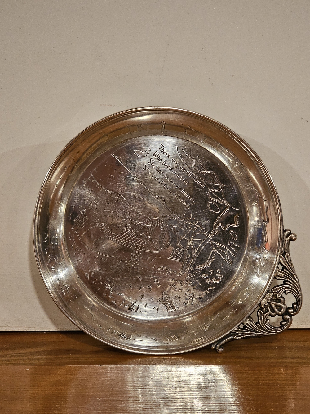 Vintage Wm. A. Rogers Silver-Plated Porringer Bowl – "There Was an Old Woman"